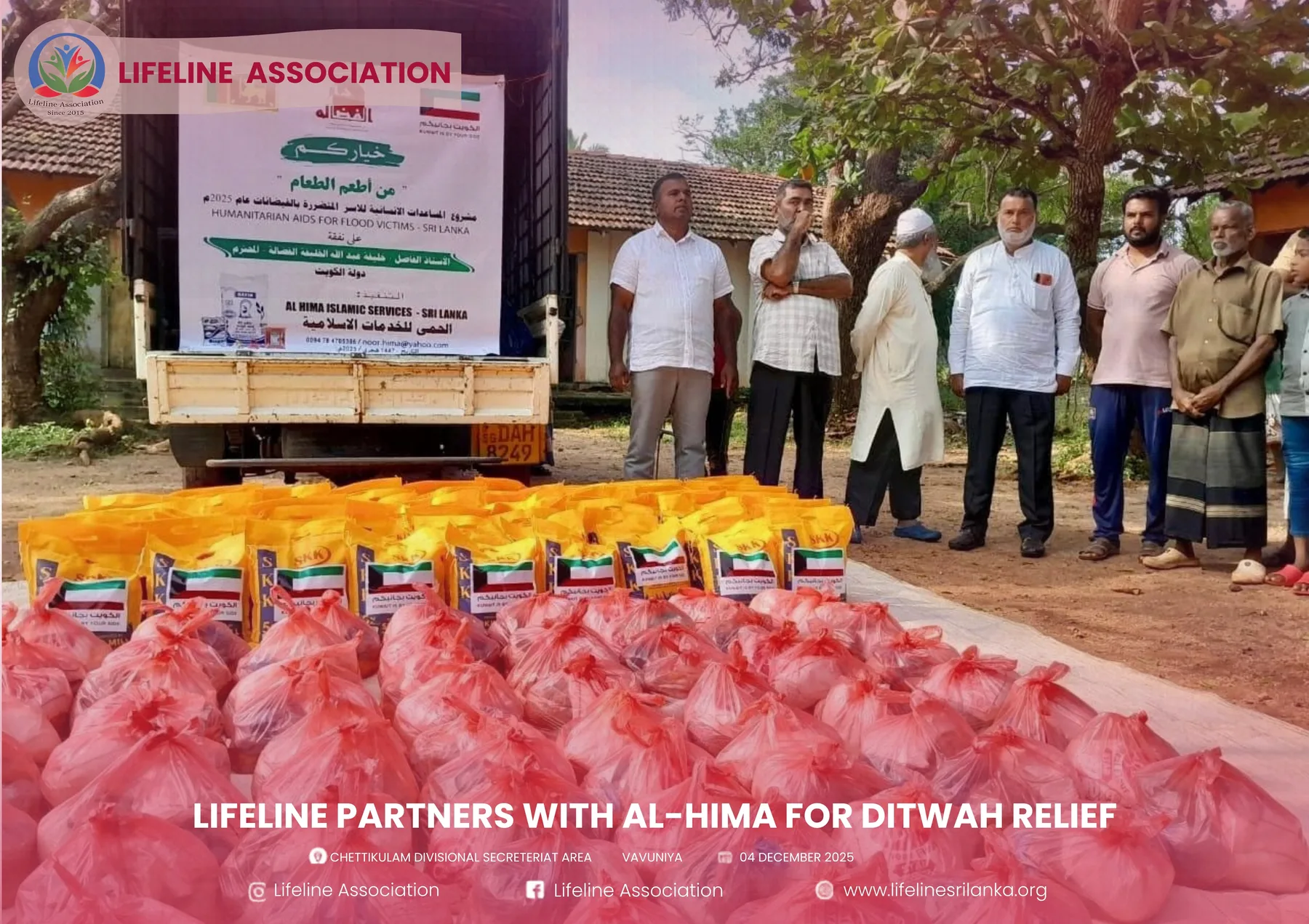Food and household relief packs prepared for cyclone-affected families