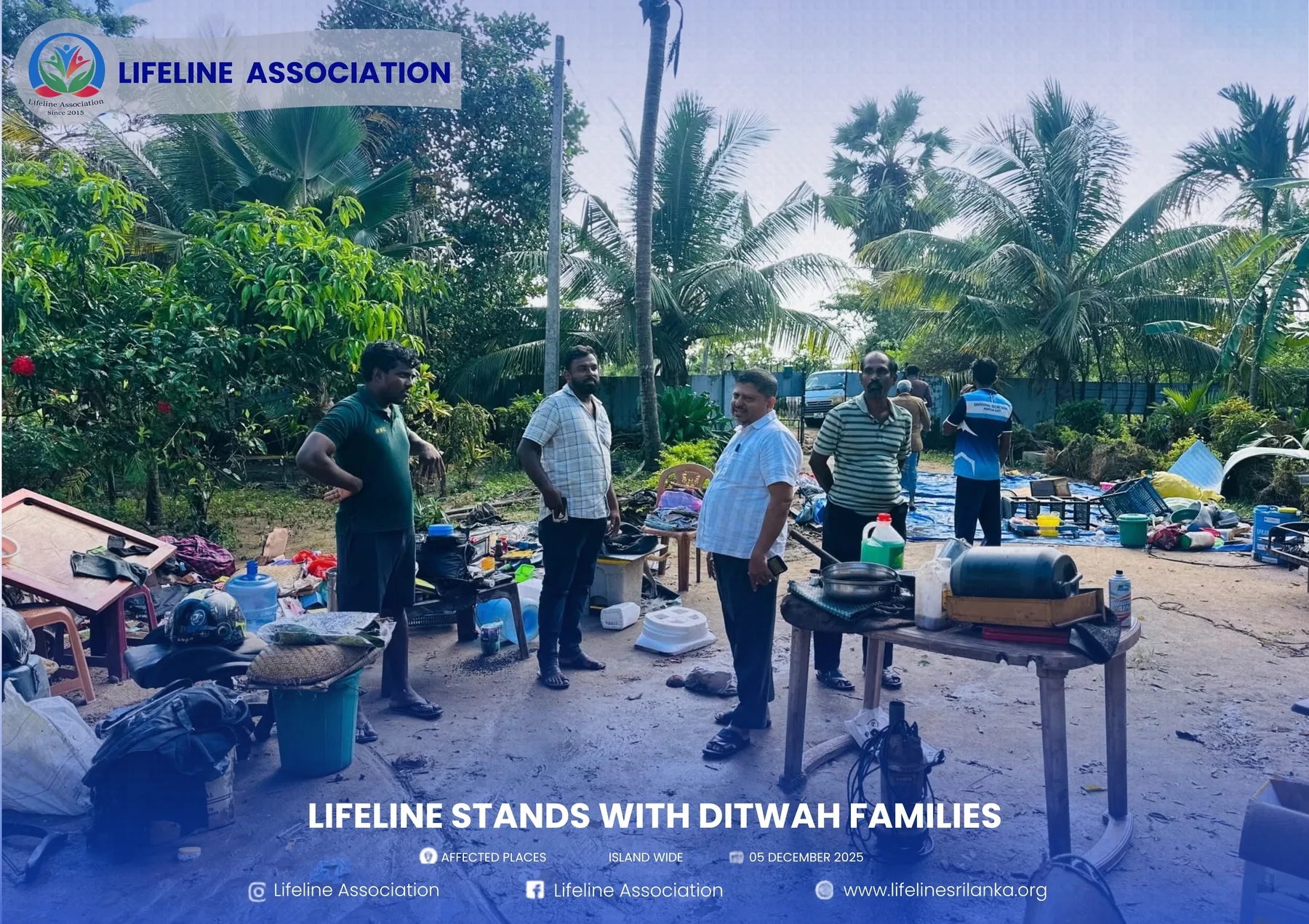 Volunteers preparing food during the community relief response