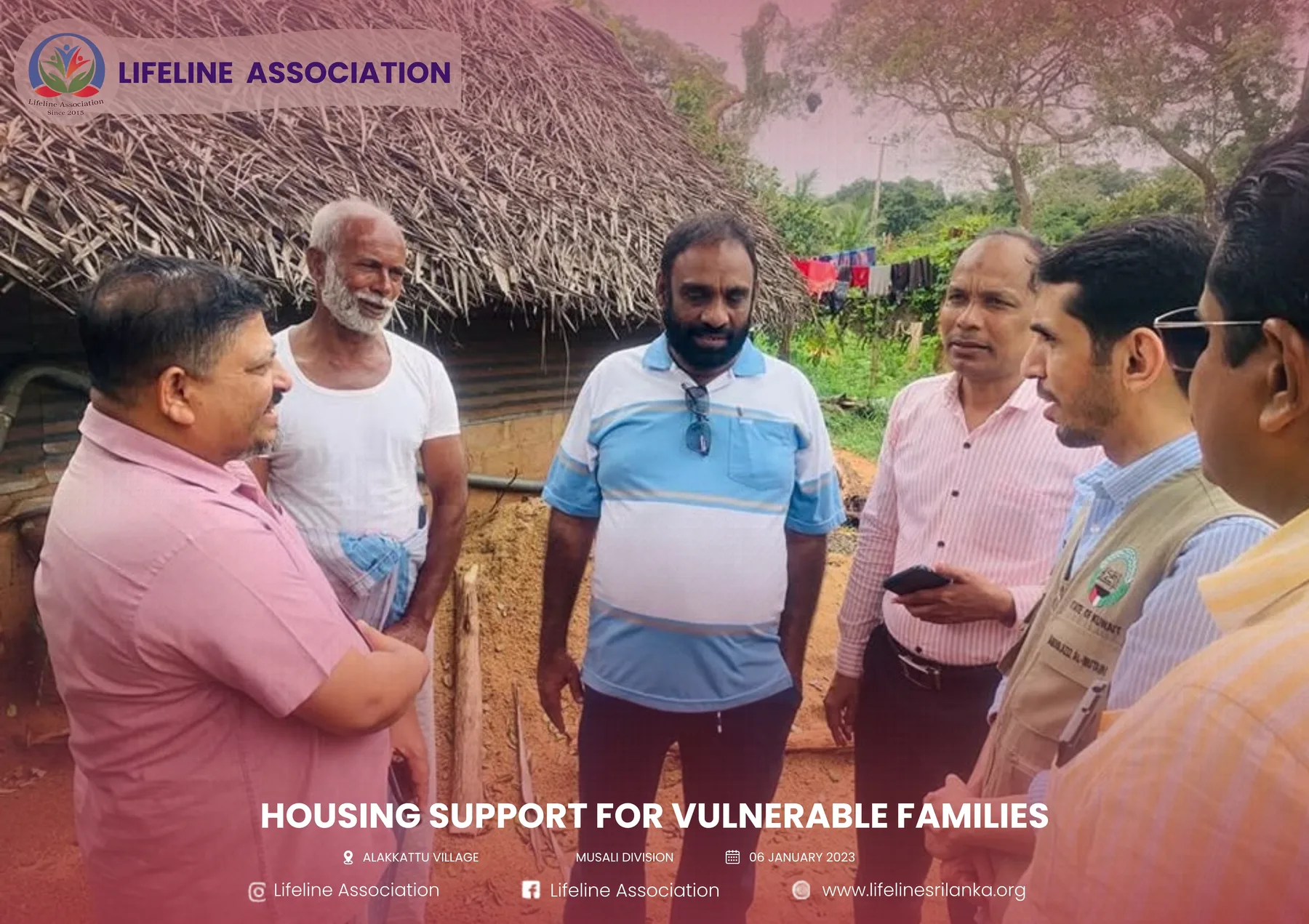 Community members discussing housing needs during the project visit
