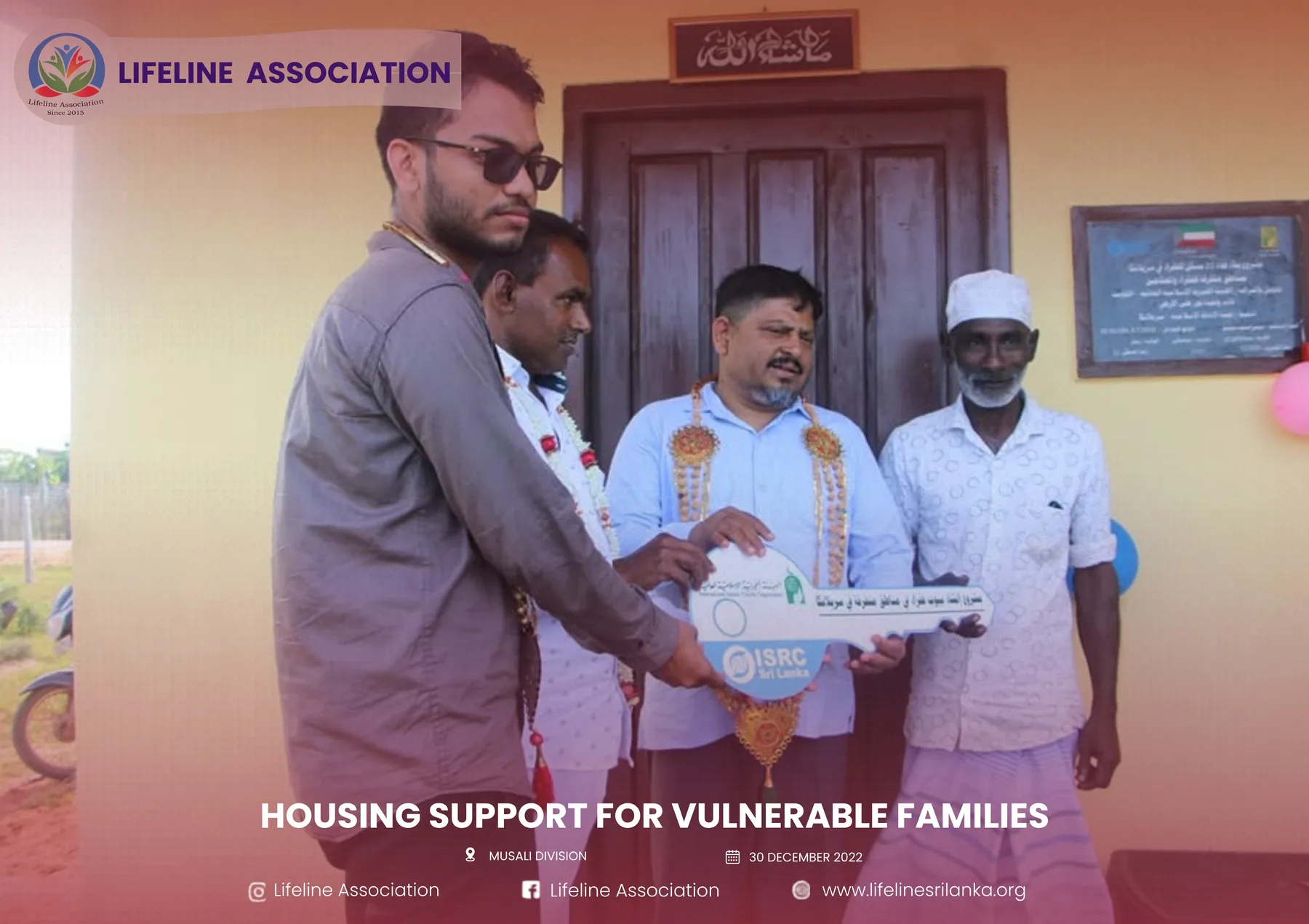 Housing support documents being presented during the handover
