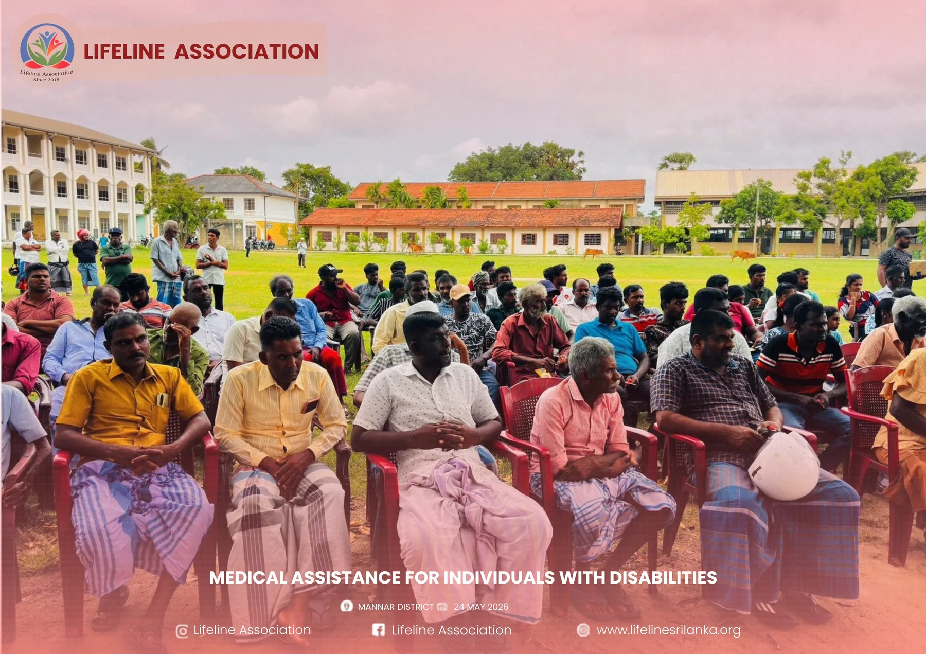 Community members gathered for the medical assistance programme